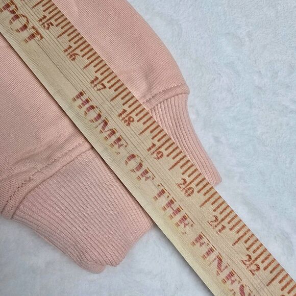 Sweatshirt Hoodie Women Small Peach Kangaroo Pockets Long Sleeve Pullover - Picture 8 of 9